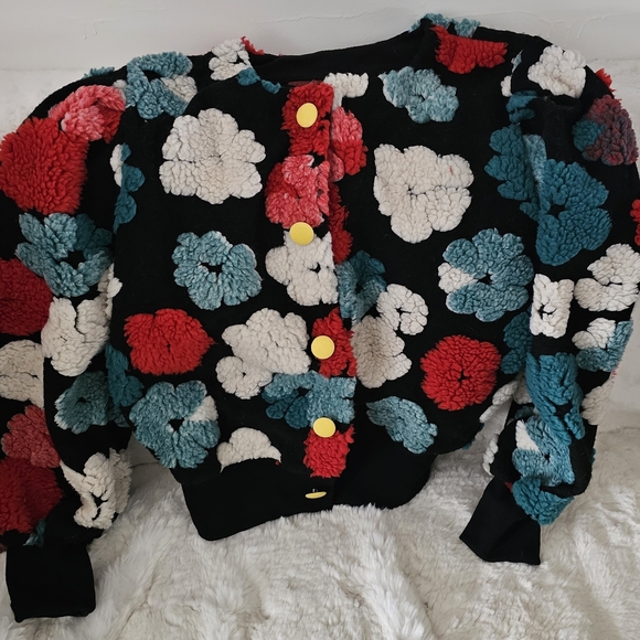 Colorful Floral Button-Up Jacket - Picture 4 of 4